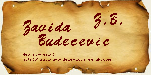 Zavida Budečević vizit kartica